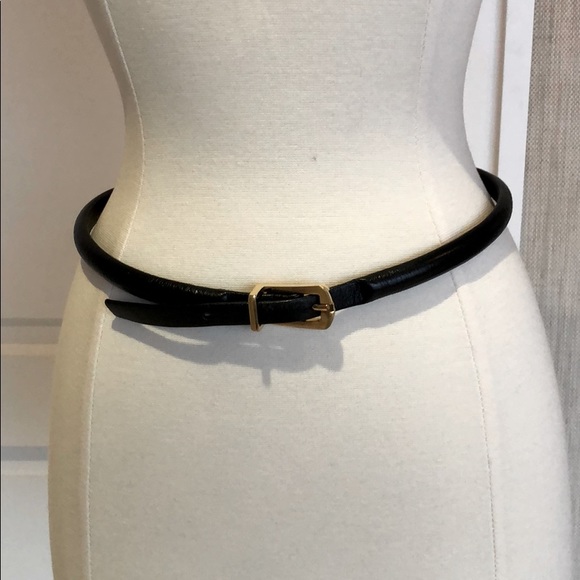 Diane Von Furstenberg Accessories - Diane Von Furstenberg Slim Black Belt
